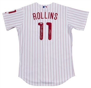 Jimmy Rollins Signed & "2007 MVP" Inscribed Philadelphia Phillies Home Jersey (PSA/DNA)
